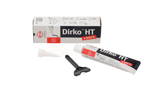 Afdichtingsmiddel, lijn: DIRKO, capaciteit: 0,07l, temperatuurbereik: -60/315°C, silicone, zwart, buis, Bestand tegen UV-stralen, bevat geen oplosmiddel, flexibel, duurzaam