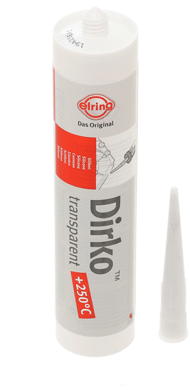 Afdichtingsmiddel, lijn: DIRKO, capaciteit: 0,31l, temperatuurbereik: -60/250°C, silicone, transparant, patroon, Bestand tegen UV-stralen, bevat geen oplosmiddel, flexibel, duurzaam