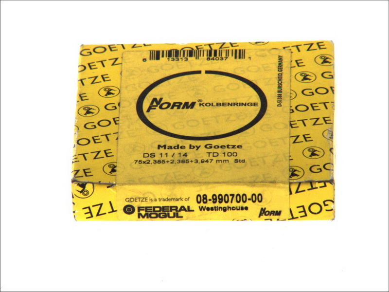 Compressor ring (diameter 75mm, STD, 2,385/3,947mm, set voor 1 zuiger) past: SCANIA 1, 2, 3, 3 BUS  VOLVO F10, N10 01.73-
