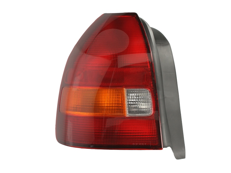 Achterlicht Links (P21/5W/P21W, kleur indicator geel, kleur van het glas red) past: HONDA CIVIC VI HB/SDN Hatchback 3D 09.94-04.98