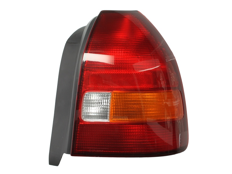 Achterlicht Rechts (P21/5W/P21W, kleur indicator geel, kleur van het glas red) past: HONDA CIVIC VI HB/SDN Hatchback 3D 09.94-04.98