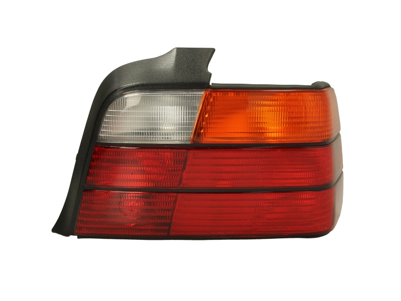 Achterlicht Rechts (P21W/R5W, kleur indicator geel, kleur van het glas red) past: BMW 3 E36 Saloon / Stationwagon 09.90-09.93