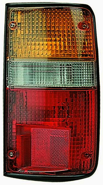 Achterlicht Rechts (kleur indicator geel, kleur van het glas red) past: TOYOTA HILUX V  VW TARO 06.88-06.97