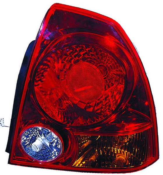 Achterlicht Rechts (P21/5W/P21W/W16W, kleur indicator geel, kleur van het glas red) past: HYUNDAI ACCENT II Saloon 4D 09.99-11.05