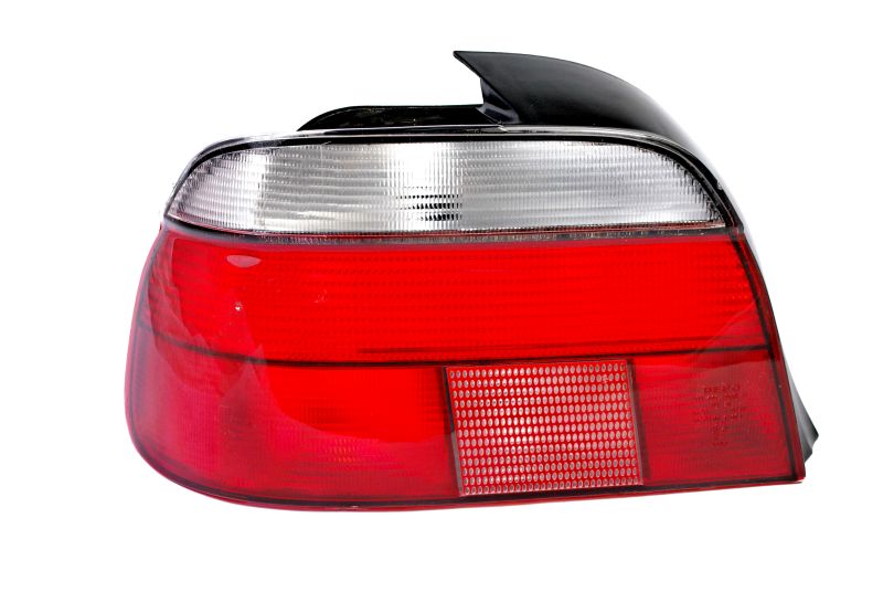Achterlicht Links (P21W/R5W, kleur indicator wit, kleur van het glas red) past: BMW 5 E39 Saloon 11.95-09.00