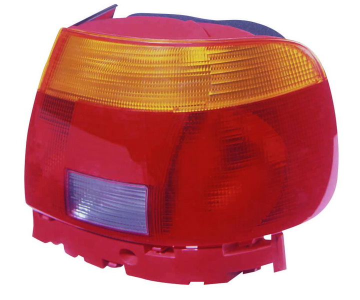 Achterlicht Rechts (P21/5W/P21W, kleur indicator geel, kleur van het glas red) past: AUDI A4 B5 Saloon 11.94-12.98