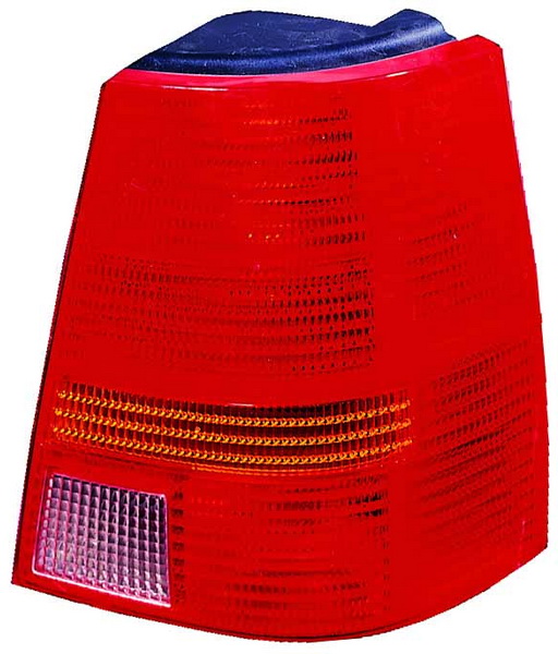 Achterlicht Rechts (P21/5W/P21W/R5W, kleur indicator geel, kleur van het glas red) past: VW BORA, GOLF IV Stationwagon 5D 08.97-06.06
