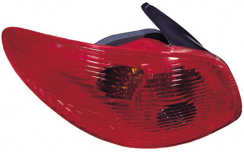 Achterlicht Rechts (P21/5W/P21W, kleur indicator red, kleur van het glas red) past: PEUGEOT 206 Hatchback 02.03-04.09