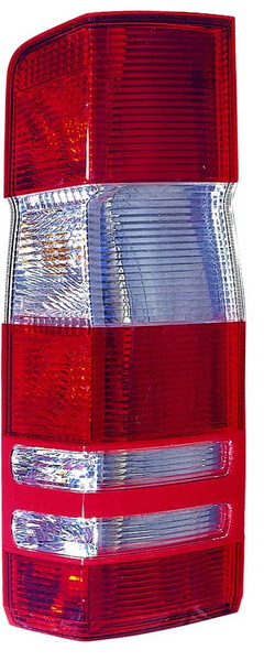 Achterlicht Rechts (P21W/R5W, kleur indicator wit, kleur van het glas red) past: MERCEDES SPRINTER 906 Bus / Chassis / Platform / Volledig lichaam 06.06-06.18