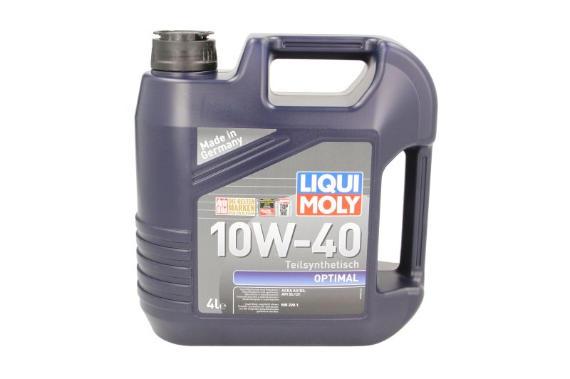 Motorolie Optimal (4L) 10W40  API CF  SL  ACEA A3  B3  BMW LL-98  MB 229.1  PORSCHE A40  VW 502.00  VW 505.00