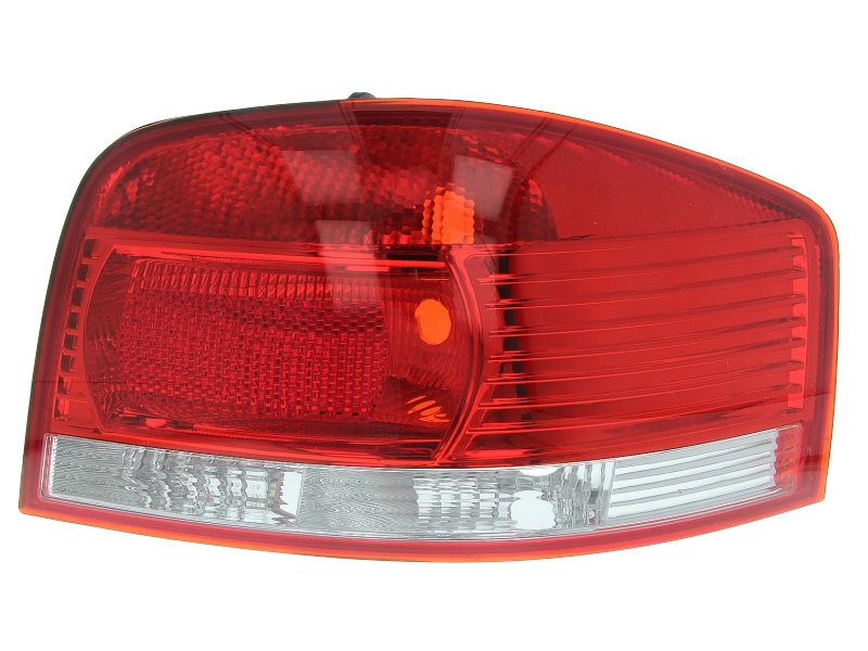 Achterlicht Rechts (extern, H21W/P21W/R10W, kleur indicator red, kleur van het glas red) past: AUDI A3 8P Hatchback 3D 05.03-08.12