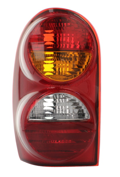 Achterlicht Links (kleur indicator wit, kleur van het glas red/wit) past: JEEP CHEROKEE/LIBERTY KJ 01.01-01.08