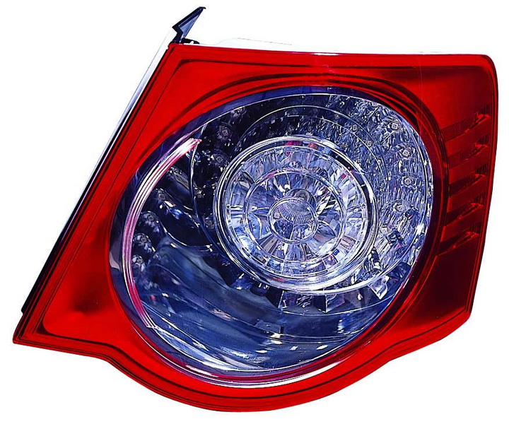 Achterlicht Rechts (extern, LED, kleur indicator wit, kleur van het glas red) past: VW JETTA III Saloon 08.05-10.10