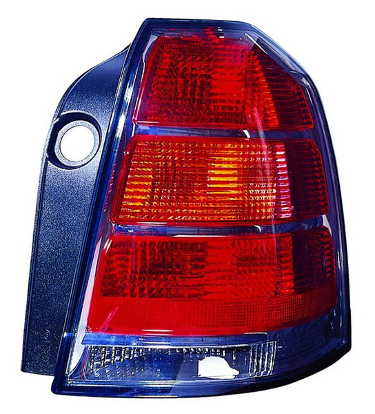 Achterlicht Rechts (P21W, kleur indicator geel, kleur van het glas red) past: OPEL ZAFIRA B Oversize lichaam 07.05-02.08