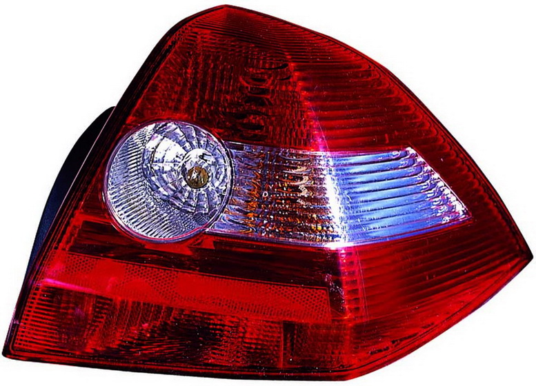 Achterlicht Rechts (P21/5W/P21W, kleur indicator geel, kleur van het glas red) past: RENAULT MEGANE II Saloon 4D 11.02-12.09