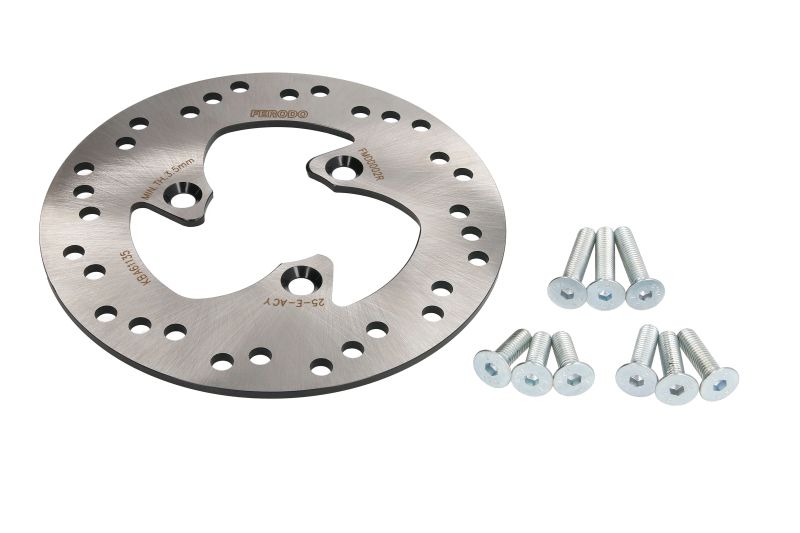 Brake disc Voor vast, 190/58,2x4mm 3x80mm, diameter bevestigingsgat 10mm, hoogte (tussenruimte) 0 past: APRILIA AREA 51 125/125ST/150/150 2T/150 ST/50/50 (13)/50 (Ditech)/50 (Kat)/50 (Ovetto)/50 (Scoo