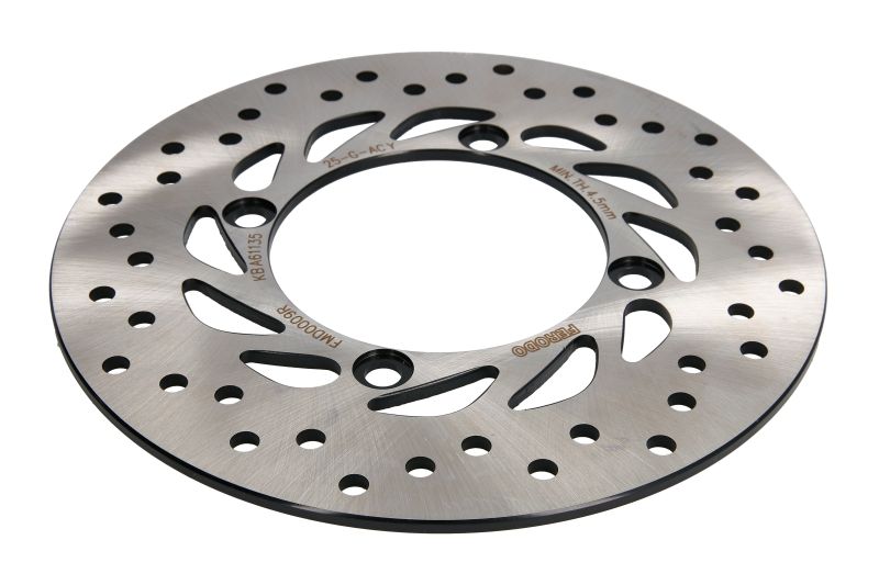 Brake disc Achter vast, 240/105,5x5mm 4x125mm, diameter bevestigingsgat 10,5mm, hoogte (tussenruimte) 0 past: CAGIVA ELEFANT 125 2T (Phanteon)/125 4T (Phanteon)/150/250/250 (Two-Fifty)/500/600V (Trans