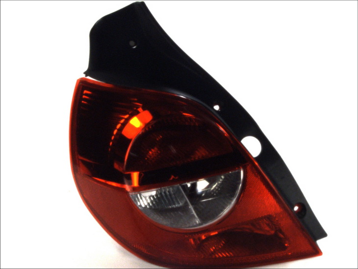 Achterlicht Links (P21/5W/P21W, kleur indicator wit, kleur van het glas red) past: RENAULT CLIO III Ph I Hatchback 3D 05.05-05.09