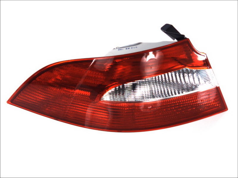 Achterlicht Links (extern, P21W/W16W/W5W, kleur indicator wit, kleur van het glas red) past: SKODA SUPERB II 03.08-06.13