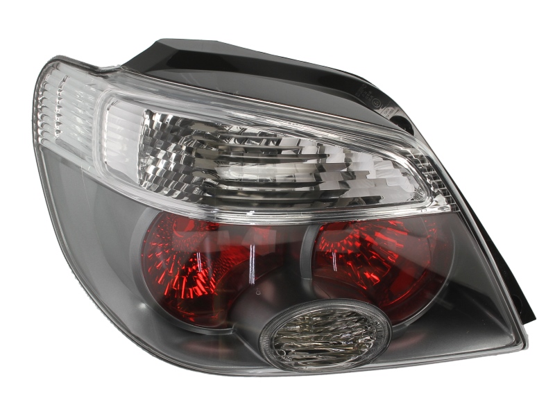 Achterlicht Links (W16W/W21/5W/W5W/WY21W, kleur indicator wit, kleur van het glas zwart) past: MITSUBISHI OUTLANDER I 01.02-10.06