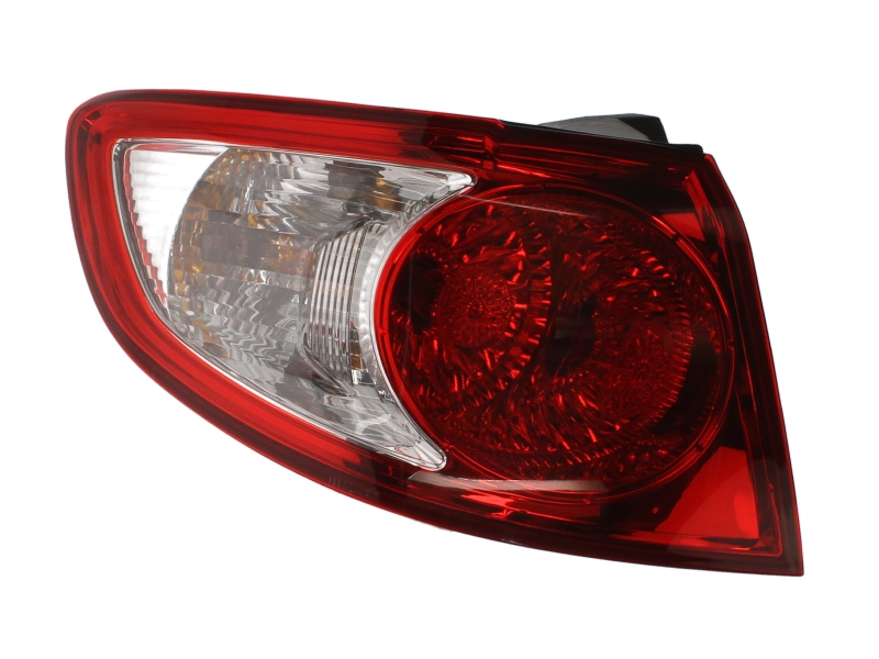 Achterlicht Links (extern, P21/5W/P21W, kleur indicator wit, kleur van het glas red, met bedrading) past: HYUNDAI SANTA FE II CM 03.06-06.09