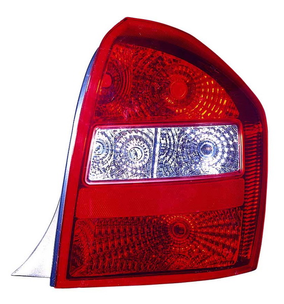 Achterlicht Rechts (P21/5W/P21W/W16W, kleur indicator wit, kleur van het glas red) past: KIA CERATO I Hatchback 5D 03.04-06.06