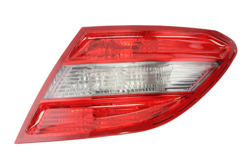 Achterlicht Rechts (P21W/W5W, kleur indicator grijs gerookt, kleur van het glas red) past: MERCEDES C-KLASA W204 Saloon 4D 01.07-03.11