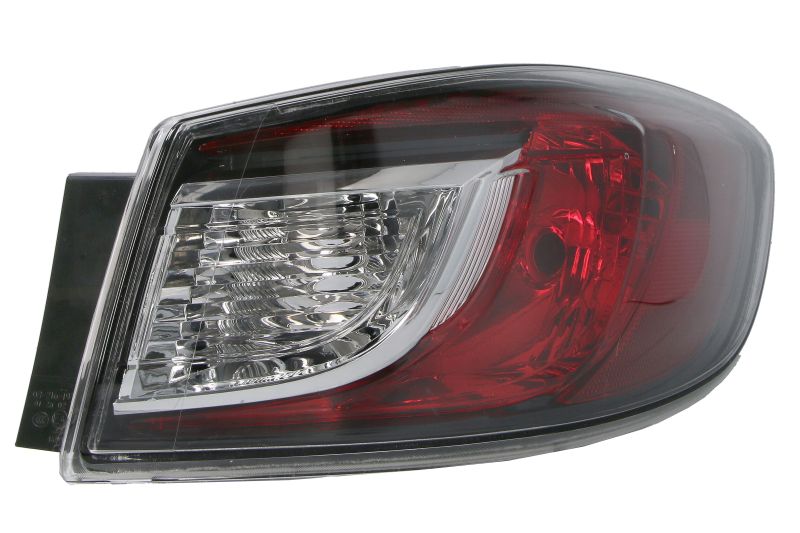 Achterlicht Rechts (extern, W21/5W/WY21W, kleur indicator wit, kleur van het glas red) past: MAZDA 3 BL Saloon 4D 12.08-10.11
