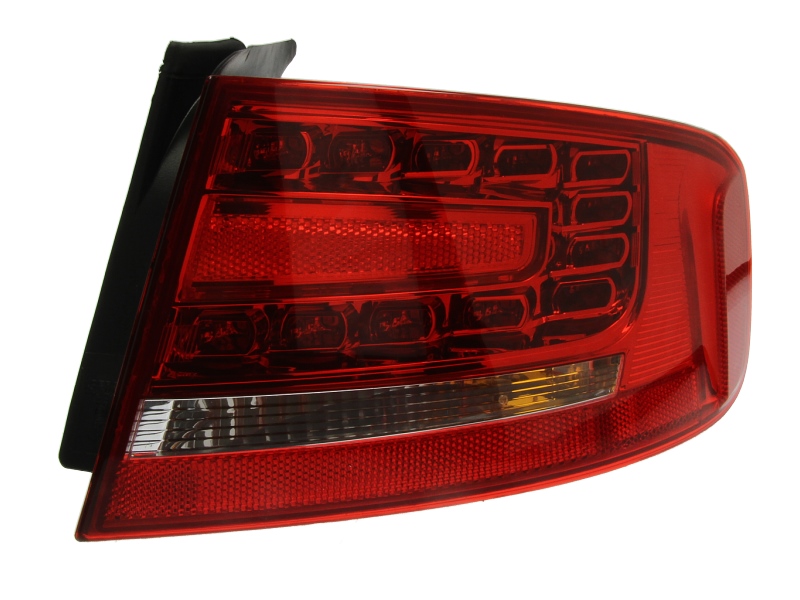 Achterlicht Rechts (extern, LED/P21W, kleur indicator wit, kleur van het glas red) past: AUDI A4 B8 Saloon 4D 11.07-05.16