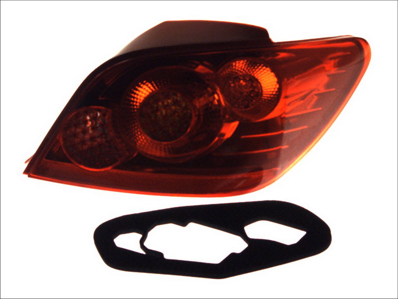 Achterlicht Rechts (P21W/R5W, kleur indicator oranje, kleur van het glas red) past: PEUGEOT 307 Hatchback 08.00-04.12