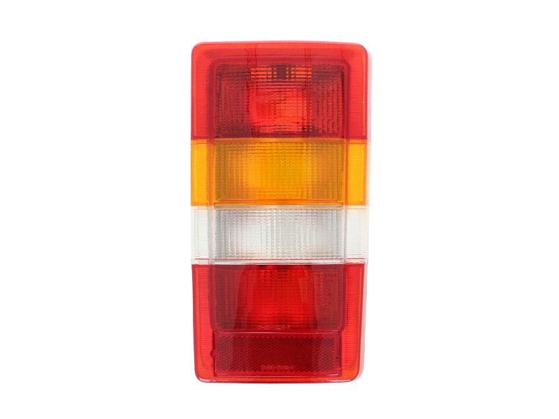 Achterlicht Rechts (P21/5W/P21W, kleur indicator geel, kleur van het glas red) past: RENAULT TRAFIC Bus / Volledig lichaam 03.80-03.01