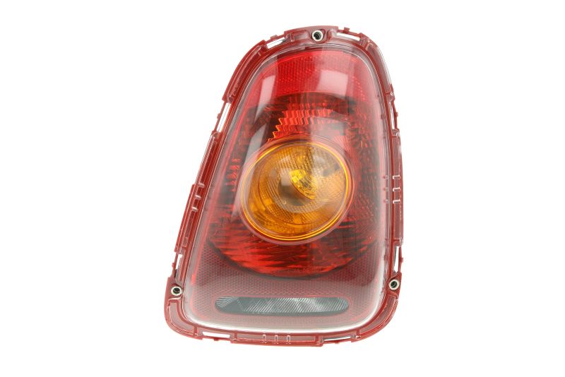 Achterlicht Rechts (P21W, kleur indicator geel, kleur van het glas geel/red) past: MINI ONE / COOPER R50, R52, R53 06.01-08.04