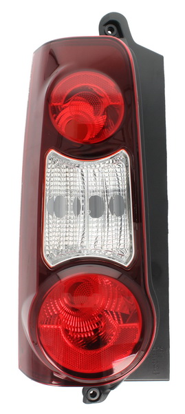 Achterlicht Links (P21/5W/P21W, kleur indicator wit, kleur van het glas zwart, anti-fog licht) past: CITROEN BERLINGO II  PEUGEOT PARTNER II 2D 04.08-06.12