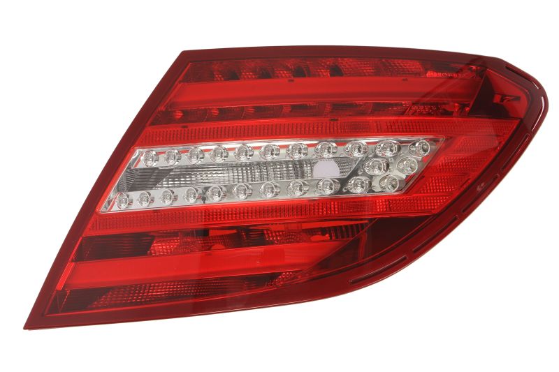 Achterlicht Rechts (LED/P21W, kleur indicator wit, kleur van het glas red) past: MERCEDES C-KLASA W204 Beker / Saloon 4D 03.11-12.13
