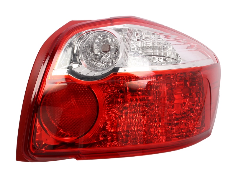 Achterlicht Rechts (kleur indicator wit, kleur van het glas red) past: TOYOTA AURIS E15 Hatchback 04.10-09.12