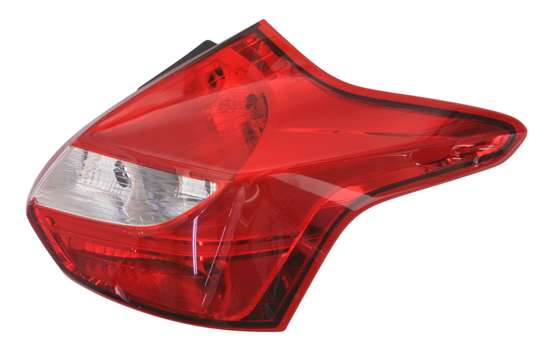 Achterlicht Rechts (P21/4W/P21W/W16W, kleur indicator wit, kleur van het glas red) past: FORD FOCUS II, FOCUS III Hatchback 5D 07.04-11.14