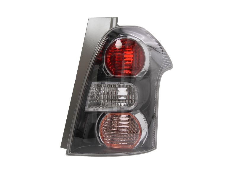 Achterlicht Rechts (kleur indicator geel/transparant, kleur van het glas red, zwart frame) past: TOYOTA COROLLA VERSO ZER, ZZE 04.04-03.09