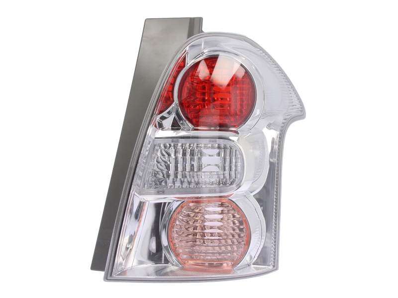 Achterlicht Rechts (kleur indicator geel/transparant, kleur van het glas red, zilveren frame) past: TOYOTA COROLLA VERSO ZER, ZZE 04.04-03.09
