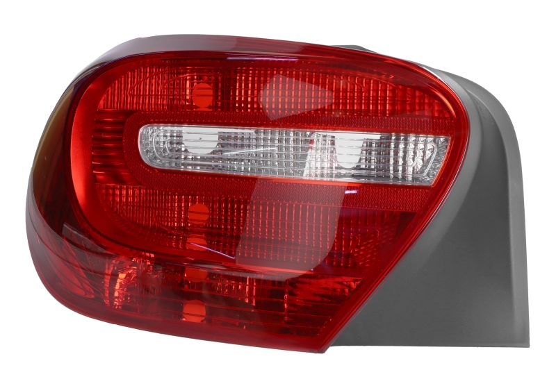 Achterlicht Links (P21W/W16W, kleur indicator geel, kleur van het glas red) past: MERCEDES A-KLASA W176 Hatchback 06.12-06.15