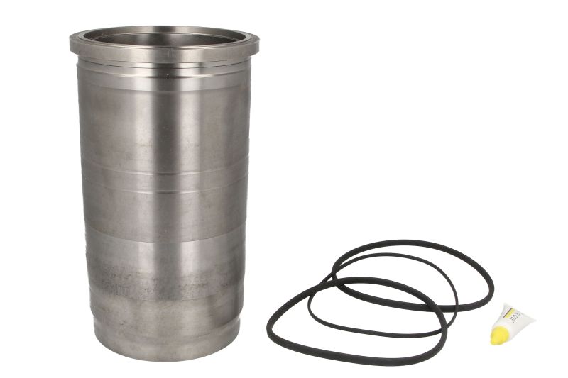 Cilindervoering (binnendiameter: 128mm, lengte: 266,3mm, flens diameter: 155,5mm, (EN) Flange height 10,12mm) past: MERCEDES AXOR, AXOR 2, CAPACITY, CITARO 2 OM457.910-OM458.990