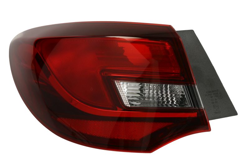 Achterlicht Links (extern, P21W/W21W, kleur indicator wit, kleur van het glas red) past: OPEL ASTRA J Saloon 4D 12.09-04.18