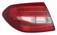 Achterlicht Links (extern, LED/P21W, kleur indicator oranje, kleur van het glas red) past: MERCEDES C-KLASA W205 Stationwagon 12.13-12.18