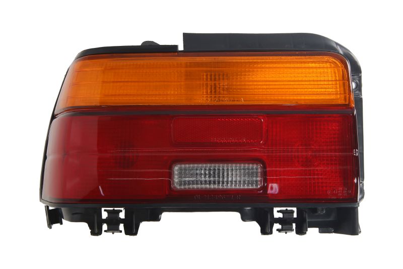 Achterlicht Links (kleur indicator geel, kleur van het glas red, met gloeilampen) past: TOYOTA COROLLA E10 Saloon 05.92-04.97