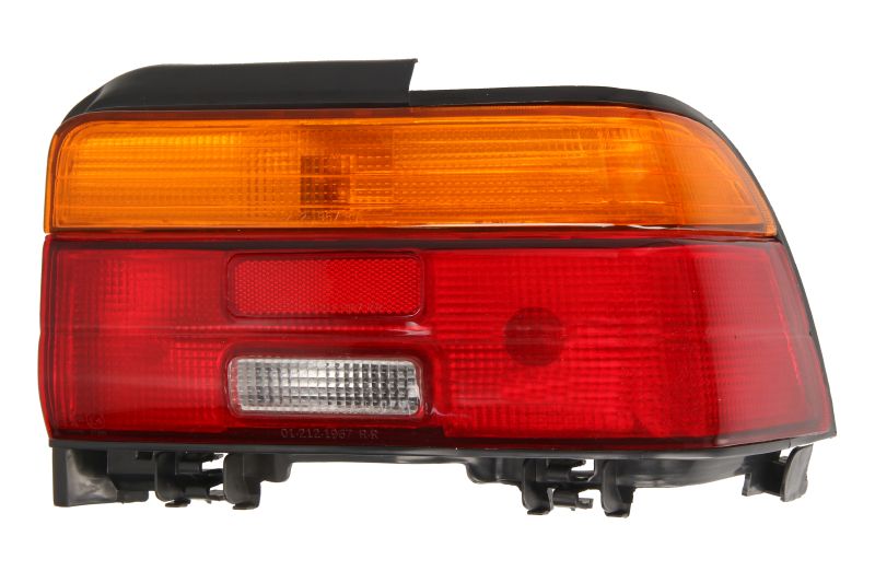 Achterlicht Rechts (kleur indicator geel, kleur van het glas red, met gloeilampen) past: TOYOTA COROLLA E10 Saloon 05.92-04.97