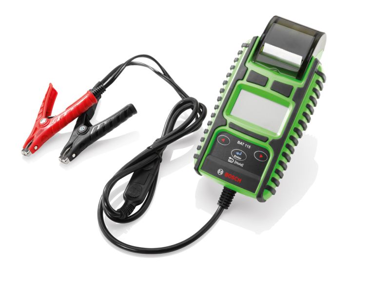 Batterij tester geleidingsvermogen BAT115, 6/12V, getest type batterij: AGM, Ca/Ca, EFB, GEL, WET, normen meten: EN printer, test van het laadsysteem, starterstest