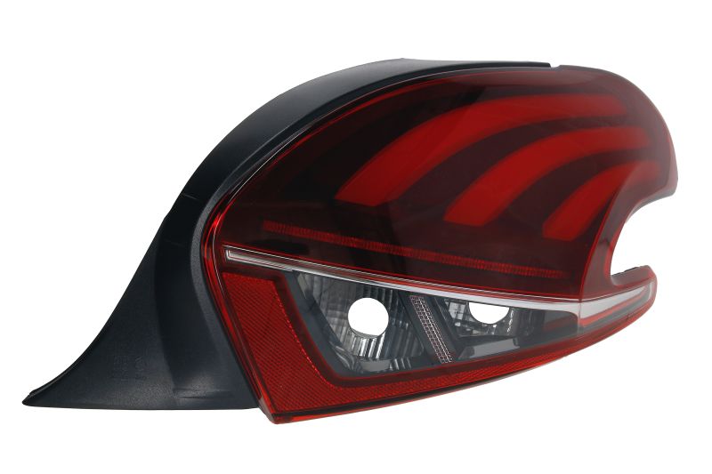 Achterlicht Rechts (extern, LED/P21W, kleur indicator wit, kleur van het glas red) past: PEUGEOT 208 I 03.12-12.19