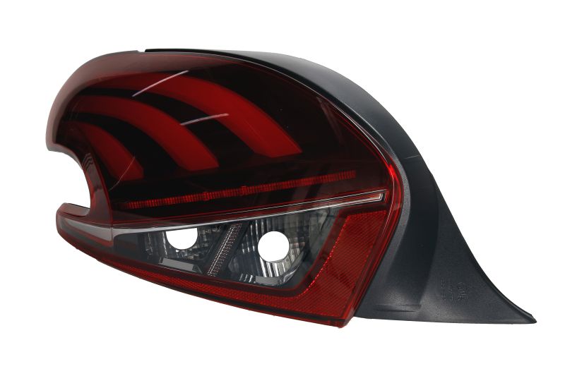 Achterlicht Links (extern, LED/P21W, kleur indicator wit, kleur van het glas red) past: PEUGEOT 208 I 03.12-12.19