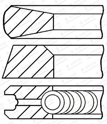 Zuigerveren set (124mm (STD) -8-231) past: RVI MAGNUM MACKE.TECHA/46-MIDR06.24.65C/42 04.96-