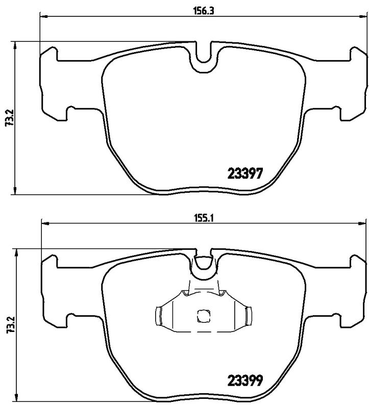 Remblokken set Voor (met een dempingskussen met slot),
