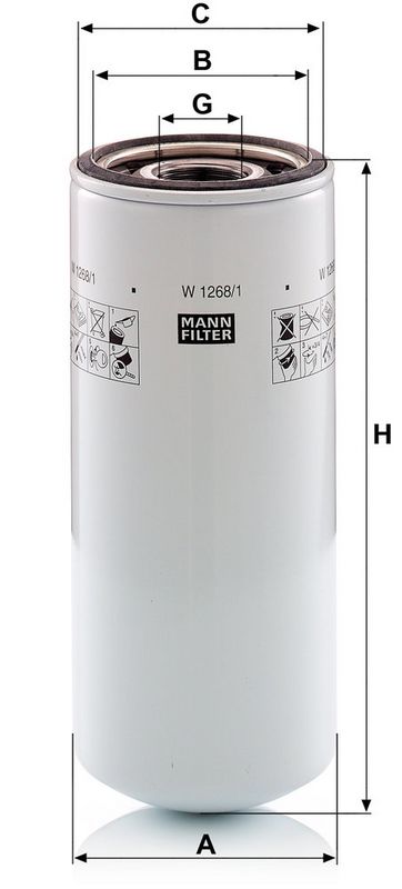 Hydraulisch filter (centrifugaal oliefilter, geschroefd)